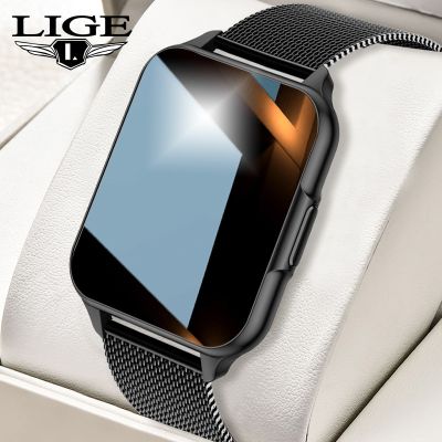 ZZOOI LIGE Smart Watch Men Heart Rate Body Temperature Blood Oxygen Flashlight Custom Watch Face IP68 Waterproof Smartwatch For Man