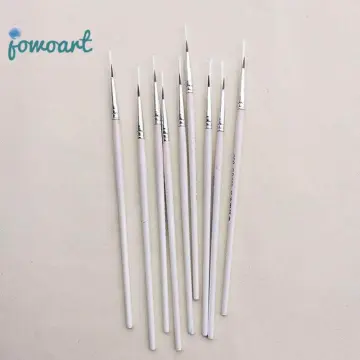 10Pcs/Set Black Fine Hand Painted Thin Hook Line Pen Art Supplies Drawing  Art Pen Paint Brush Nylon Brush Acrylic Painting Pen
