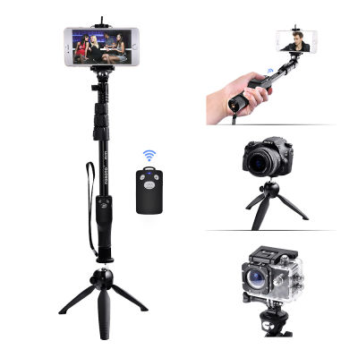 Fusitu FT-777 Selfie Stick Bluetooth-compatible 50" Handheld Monopod Mini Tripod with Bluetooth For Phone Gopro Dslr Camera