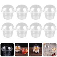 【CW】▣✉  20Pcs 250ml Disposable Dessert Cup Containers Yogurt Cups Desserts Bowls Plastic Salad With Lids