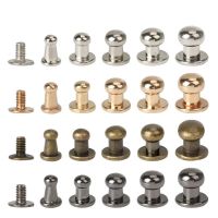 20 ชุดโลหะลูกบิดสกรู Rivets Studs DIY หัตถกรรมหนังเข็มขัดนาฬิการอบพระภิกษุสงฆ์หัว Rivets Spikes ตกแต่งเล็บหัวเข็มขัด-Giers