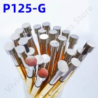 100PCS P125-G Spring Test Probe Test Pin Pogo Pin PCB Test Tool Total Length 33.35mm Pin Dia 2.02mm Flat Head Dia 2.5mm Nails Screws Fasteners