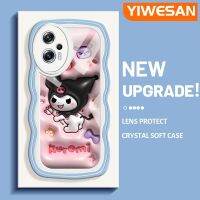 YIWESAN เคสสำหรับ Xiaomi POCO X4 GT 5G Redmi K50i Note 11T Pro Plus เคส3D น่ารักลาย Kuromi ครีมคลื่นขอบเคสโทรศัพท์โปร่งใสนิ่มกล้องกันกระแทกเคสใสซิลิโคนปกป้องโทรศัพท์