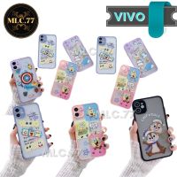 MLC.77-เคสขอบสีสกรีนลายการ์ตูน ขอบเเข็ง เพนกวิน เคสสำหรับ Vivo S1Pro Y11 Y12 Y17 Y15 Y19 Y91 Y91i U1 Y95 V19 Y85 V9 V17 Pro เคสวีโว่ เคสกันกระแทก #920