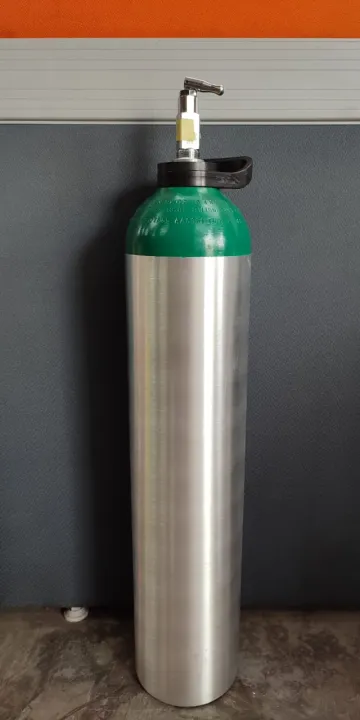 10L ALUMINIUM PORTABLE OXYGEN CYLINDER C/W GAS (1.4M3) | Lazada