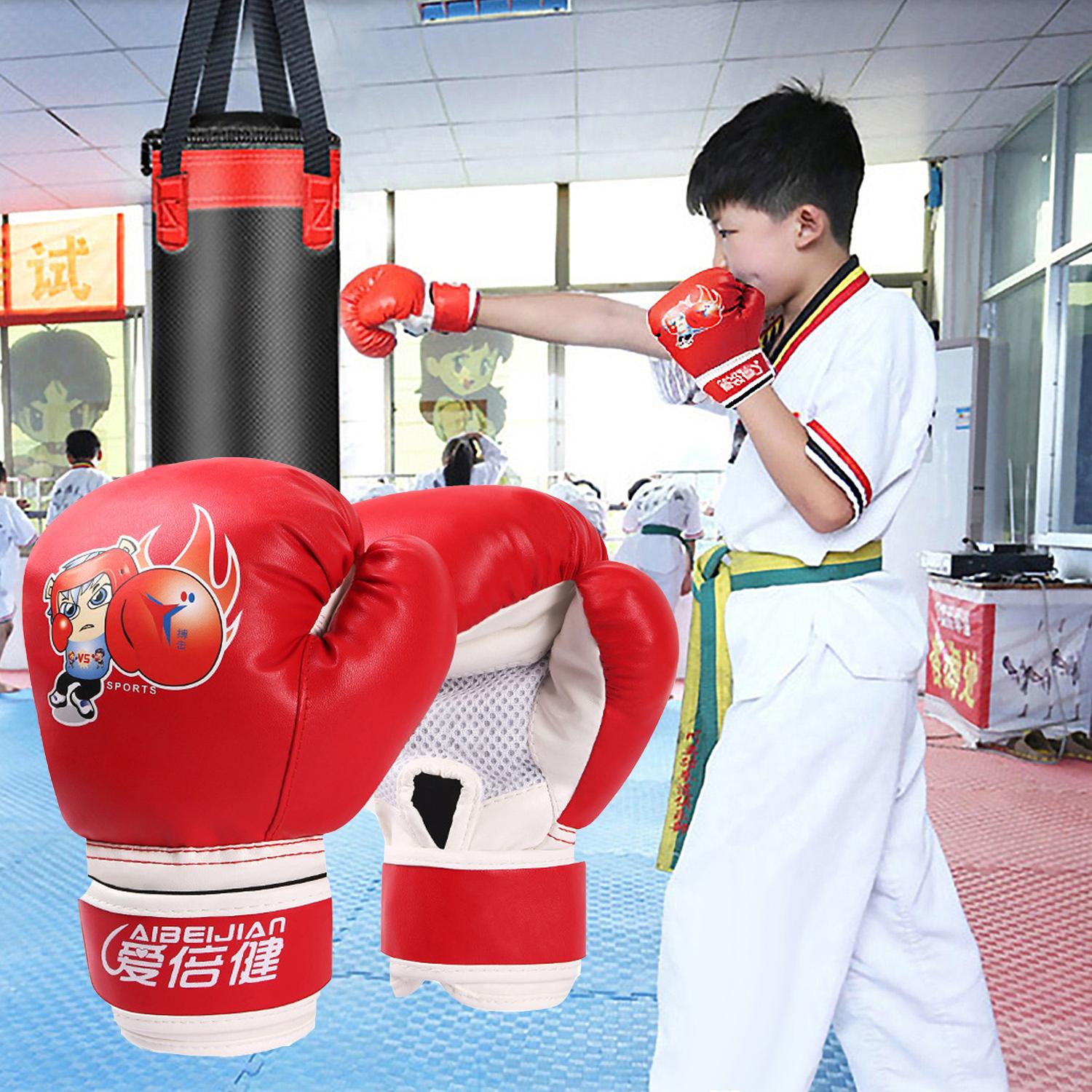 1 pairs Kids adults Boxing Gloves Sparring Training Muay Thai Gloves Junior 