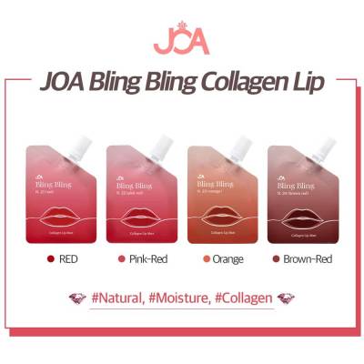 JOA Bling Bling Collagen Lip Matte Set 4 Colors (5g) setลิปแมท4สี 4ลุค จากเกาหลี 1กล่องมี4สี 조아 블링블링 콜라겐 립 매트 4종세트