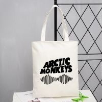 Arctic Monkeys Sound Wave Rock Band Shopping Bag Eco Canvas Shopper Bolsas De Tela Bag Shoping Reusable Sacolas