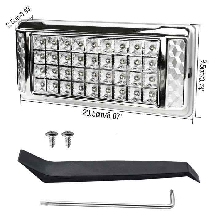 ใหม่อัพเกรด36led-super-bright-light-bar-ชุบโครเมี่ยมรถ-caravan-เรือใบ-trailer-cabin-camper-หน้าแรกทำงานกันสาด-porch-light-5w