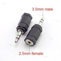 2pcs Stereo Jack Male Plug 3.5mm To Female Plug 2.5mm Converter For Audio PC Phone Headphone Earphone Adapter Cable Jack YB1TH