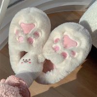 พร้อมส่ง? รองเท้า อุ้งเท้าแมว Slipper สลิปเปอร์ขนนุ่ม รองเท้าใส่ในห้อง รองเท้าขนนุ่ม รองเท้ากันหนาว รองเท้าน่ารัก