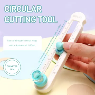 1pc New Circular Paper Cutter Scissors Round Cutter Cut Paste Circle Paper  Craft