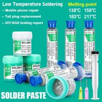 hk☊▩  30g/50g Low Temperature No Flux solder PCB 138℃ SMD Repair Manual Tin Welding Solder Paste