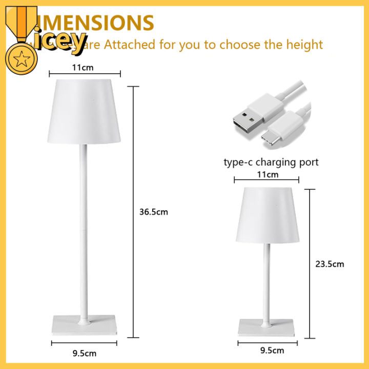 โคมไฟตั้งโต๊ะไร้สาย3สี-stepless-dimming-4000แบตเตอร์ชาร์จใหม่ได้-mah-โต๊ะเขียนหนังสือ-led-โคมไฟสำหรับ