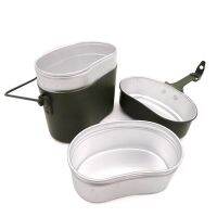 Germany Military Green 3pcs in 1 Camping Cookware Cook Set Hiking Survival Bento Lunch Boxes PotBowl Hotselling