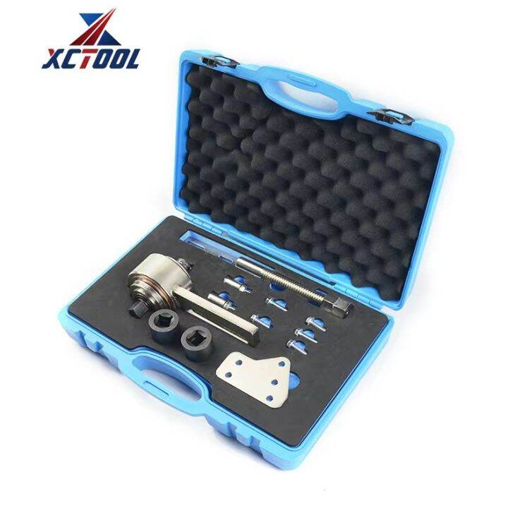 Installation and removal tool for crankshaft pulley bracket timing