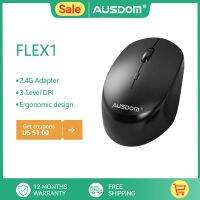 ZZOOI AUSDOM FLEX1 Wireless 2.4G Desktop Mouse Smooth Low Latency Battery Mouse Silent Click Office For Laptop Desktop Computer