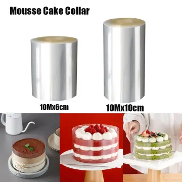 Cake Collars, Transparent Cake Acetate Sheets Kitchen Baking Tools for  Baking Decorate Shaker Cards Making(10cm X 10m)