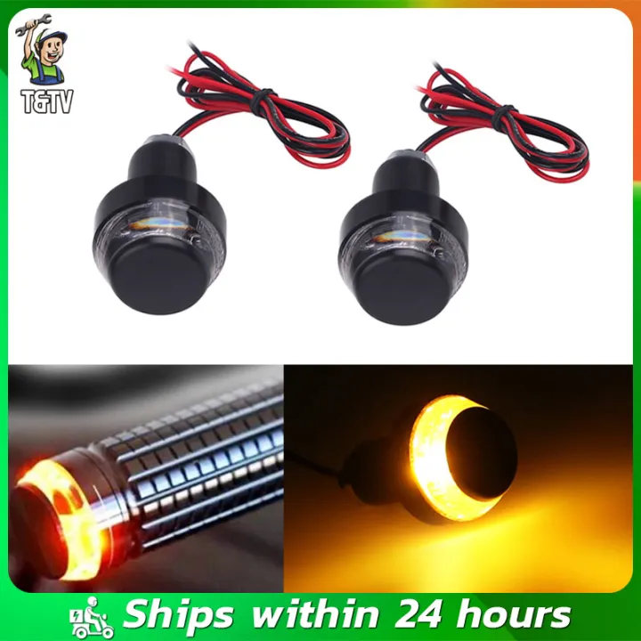 Turn Signals Motorcycle LED Handle Bar End Blinker for 22mm Handlebar