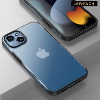 Lereach ผิวด้านโปร่งใสเคสสำหรับ Apple iPhone 15 14 Pro Max 15 14 Plus กรอบ TPU แบบนุ่ม + เคสโทรศัพท์ปกฮาร์ดดิสก์ PC