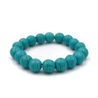 TURQUOISES หินเทอร์ควอยส์ ขนาด 10 มม. สร้อยข้อมือหินแท้ by siamonlineshop