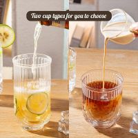 ✚☎ Simple Striped Styling Design Juice Coffee Cocktail Drink Tea Milk Cup High Drink Device Durable For Parties