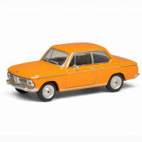 Die Casting 1:64 Scale BMW2002รถครอบครัวสีส้มรถคลาสสิกล้อแม็กยานพาหนะรุ่นของที่ระลึกของที่ระลึกจอแสดงผลแบบคงที่