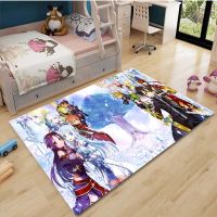 Hot Anime SAO Asuna Sword Art Online Printed Large Carpet For Living Room Anti-slip Rug Chair Floor Mat For Home Decor