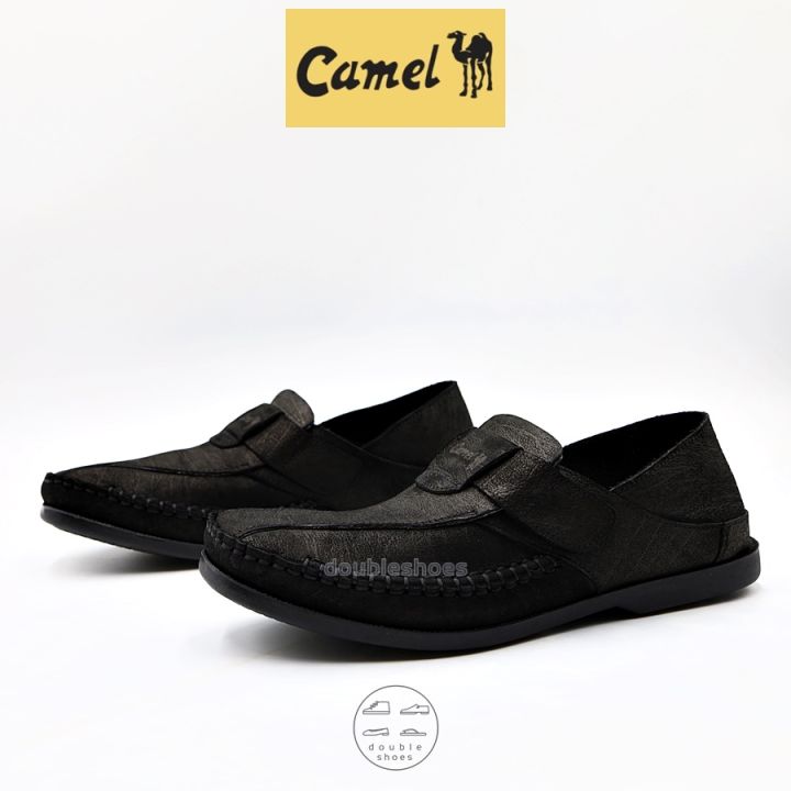 camel-รองเท้าคัทชูพับส้นได้-หนังแท้-หนังลายช้าง-เย็บพื้น-รุ่น-cm121-ไซส์-40-45