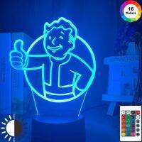 Dropshipp Fallout Logo Led Night for Kids Child Bedroom Decoration Event Prize Nightlight Usb Table