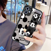 UCUC เคสโทรศัพท์เคสสำหรับ iPhone 11การ์ตูน Mickey Mouse เคสมือถือ เคสโทรศัพท์ เคสสาวกันกระแทก Frosted กลับนุ่มขอบฝาครอบเลนส์ป้องกันเลนส์โทรศัพท์บางเฉียบกรณี (มีสายรัดข้อมือ)