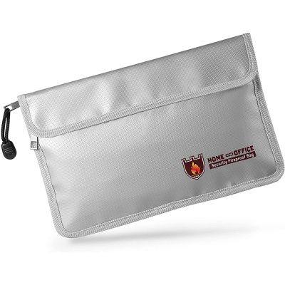 Fireproof Document Bag,Waterproof and Fireproof Money Bag with Zipper,Fireproof Safe Storage Pouch for Passport Ect.
