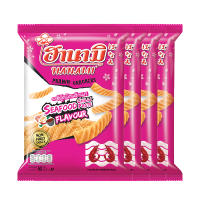 [ส่งฟรี!!!] ฮานามิ ข้าวเกรียบกุ้ง รสซีฟู้ดผัดพริกเผา 60 กรัม x 4 ซองHanami Prawn Cracker Seafood Chili Flavour 60g x 4 Bags