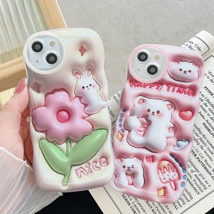 3d-visual-effects-phone-case-for-infinix-hot-9-play-case-infinix-hot9play-cute-cartoon-dog-little-bear-flower-rabbit-shockproof-silicone-phone-cover