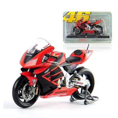 Diecast 1/18 Scale Motorcycle Model Honda RC211V Rossi 46 MotoGP Alloy Cars Collection Display Gifts Kids Toys Boys Boxed