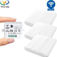 433MHz Wireless Remote Control Light Switch Mini 110V 220V 10A Relay Receiver and Push Button Wall Panel Transmitter for Lamp Push Button