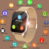 2022ใหม่ผู้หญิง Smart Watch ผู้ชาย1.69 "สีหน้าจอสัมผัสเต็มรูปแบบติดตามการออกกำลังกายบลูทูธสมาร์ทนาฬิกาสุภาพสตรี S mart W atch ผู้หญิง