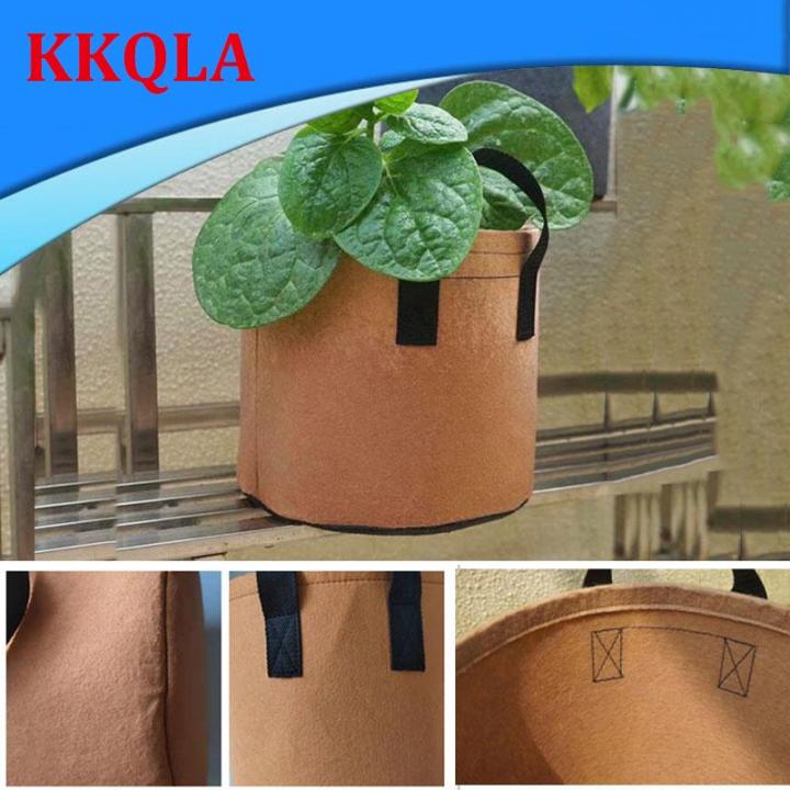 qkkqla-7-gallon-fabric-garden-potato-grow-container-bag-plant-growing-bag-jardin-flower-pots-vegetable-planter-with-handle