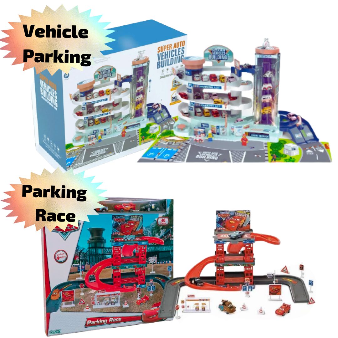 Kids 29pcs Diy Assembly Super Truck Parking Lot Kids Construction Toy Play Set 