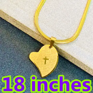 Cross inside Heart Olive Wood Necklace - Made in Bethlehem