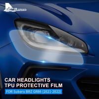 2PCS Car Headlight Protective Film For Subaru BRZ GR86 2021 2022 Front Light Transparent TPU Protection Sticker Accessories