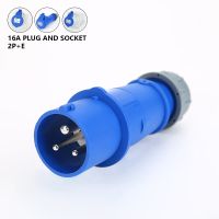 ►☈ 16A 3 Pin 220V-250v IP44 2P E Waterproof Electric Power Industrial Connector Industrial Site Male Female Plug Socket