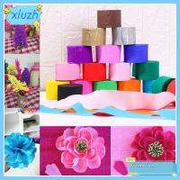 XIUZH 1 Roll ศิลปะหัตถกรรม สายรุ้ง ตกแต่งห้องอาบน้ำเด็ก Garland การถ่ายภาพฉากหลัง ตกแต่งงานแต่งงาน กระดาษ DIY Crepe Paper Streamers