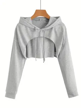 Cut out crop on sale hoodie