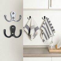 4/8pcs Double Heads Hook Wall Door Mounted Hanger with Screws Antique Coat Key Bag Towel Hat Holder for Bathroom Kitchen Decor