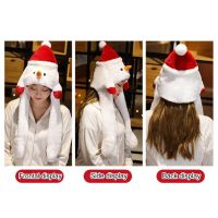Air Bag Christmas Hat Christmas Headgear Hat Cute Plush Snowman Santa Claus Elk Costume For Festive Selfies Cosplay Adorable