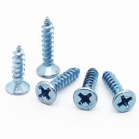 10-50pcs M3 M4 M5 M6 Zinc Plated Carbon Steel Cross Recessed Countersunk Flat Head Tapping Screws Wood Screw Screw Nut Drivers