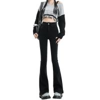 Y2K Jeans Women Korean Fashion Flare Skinny Denim Trousers Woman High Waist Vintage Harajuku Streetwear Black Pants Clothes