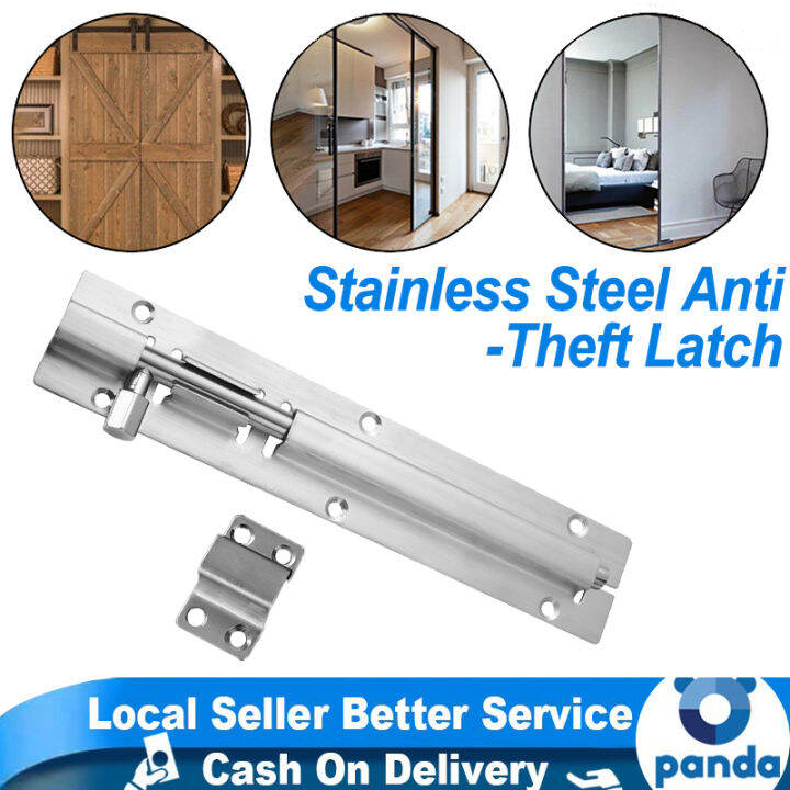 【Fast Delivery】Silver Barrel Bolt Aluminum Alloy Door Latch Safety Door
