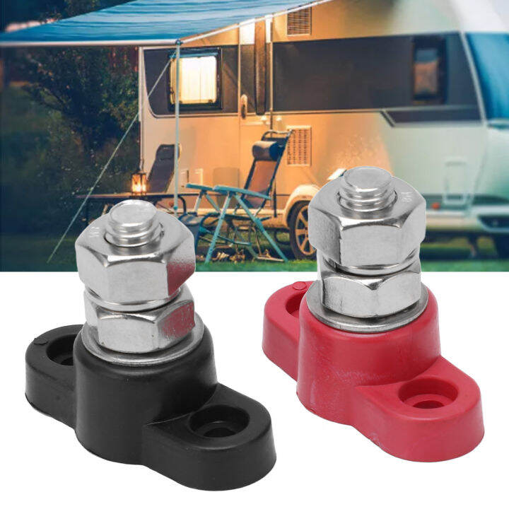 Power Distribution Block Brass Gasket Battery Terminal Block Set